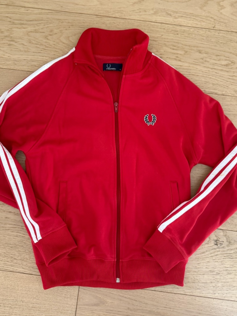 Red Fred Perry Track Jacket size small